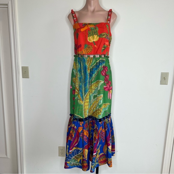 Farm Rio Mixed Prints MIDI Dress - Picture 5 of 11
